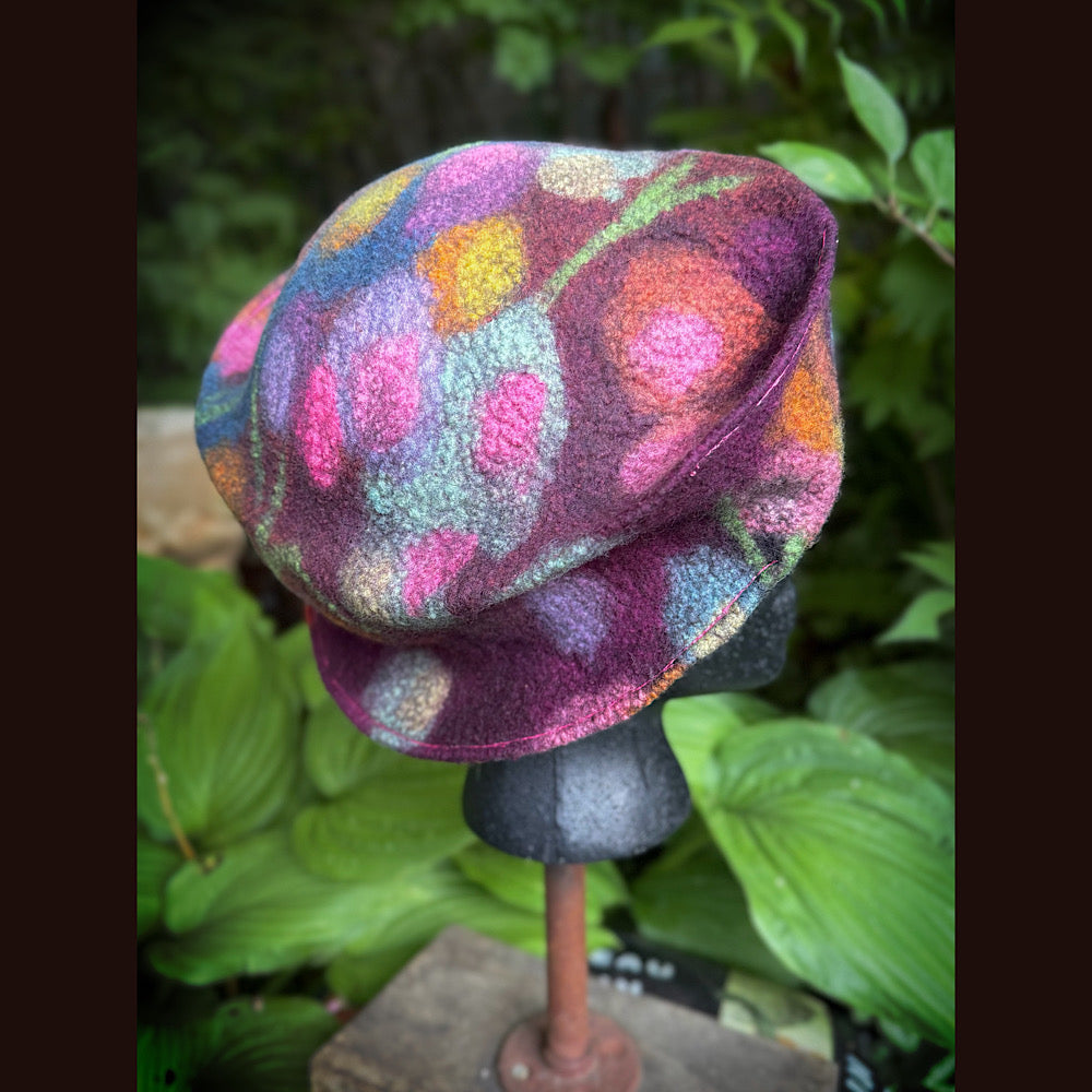 OOAK Handmade wool Felted hat 22” small