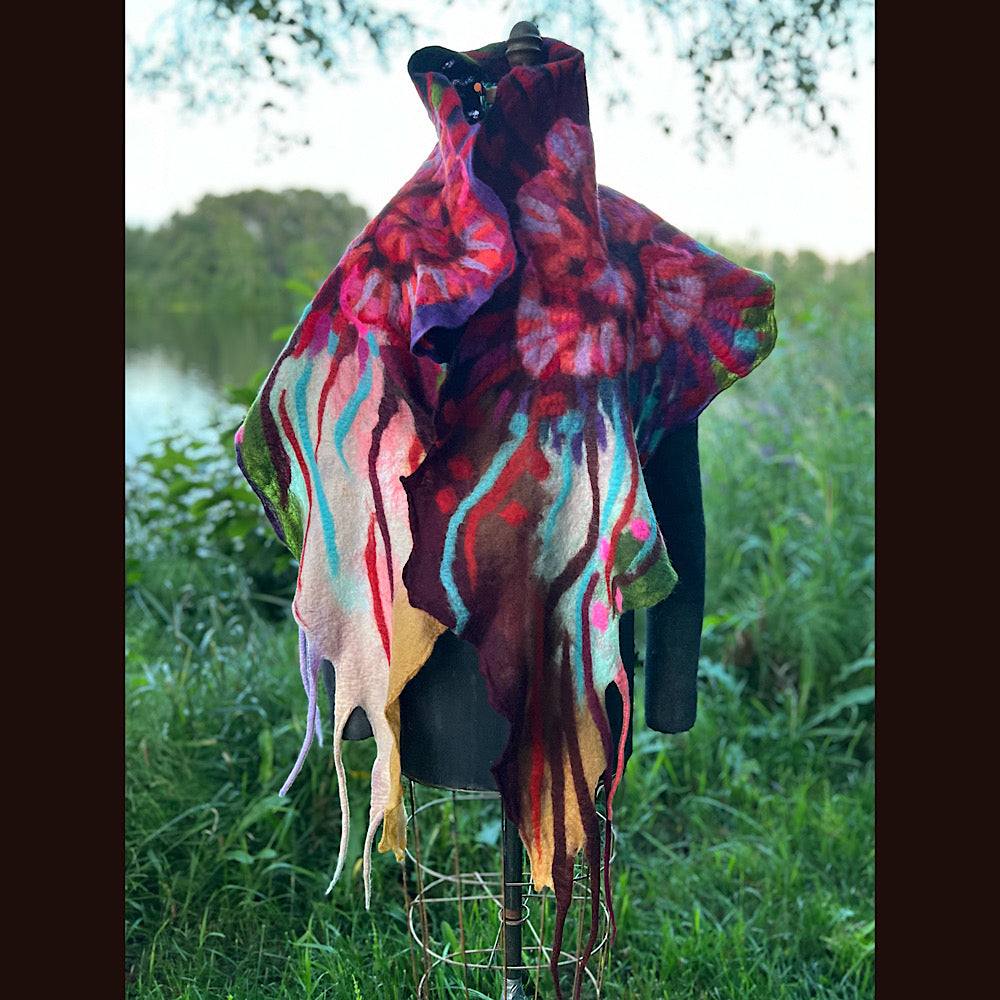 Felted Shawl 118” X 25”