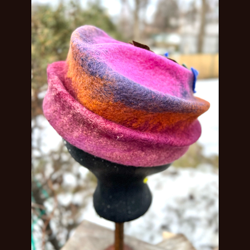 Felted top hat 23” 1/2 medium