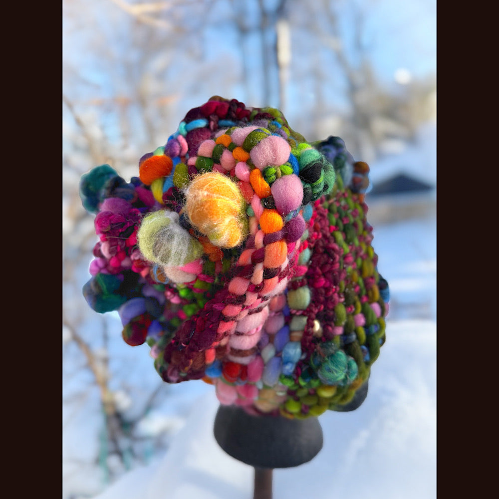 Handmade wool Woven hat 23” medium