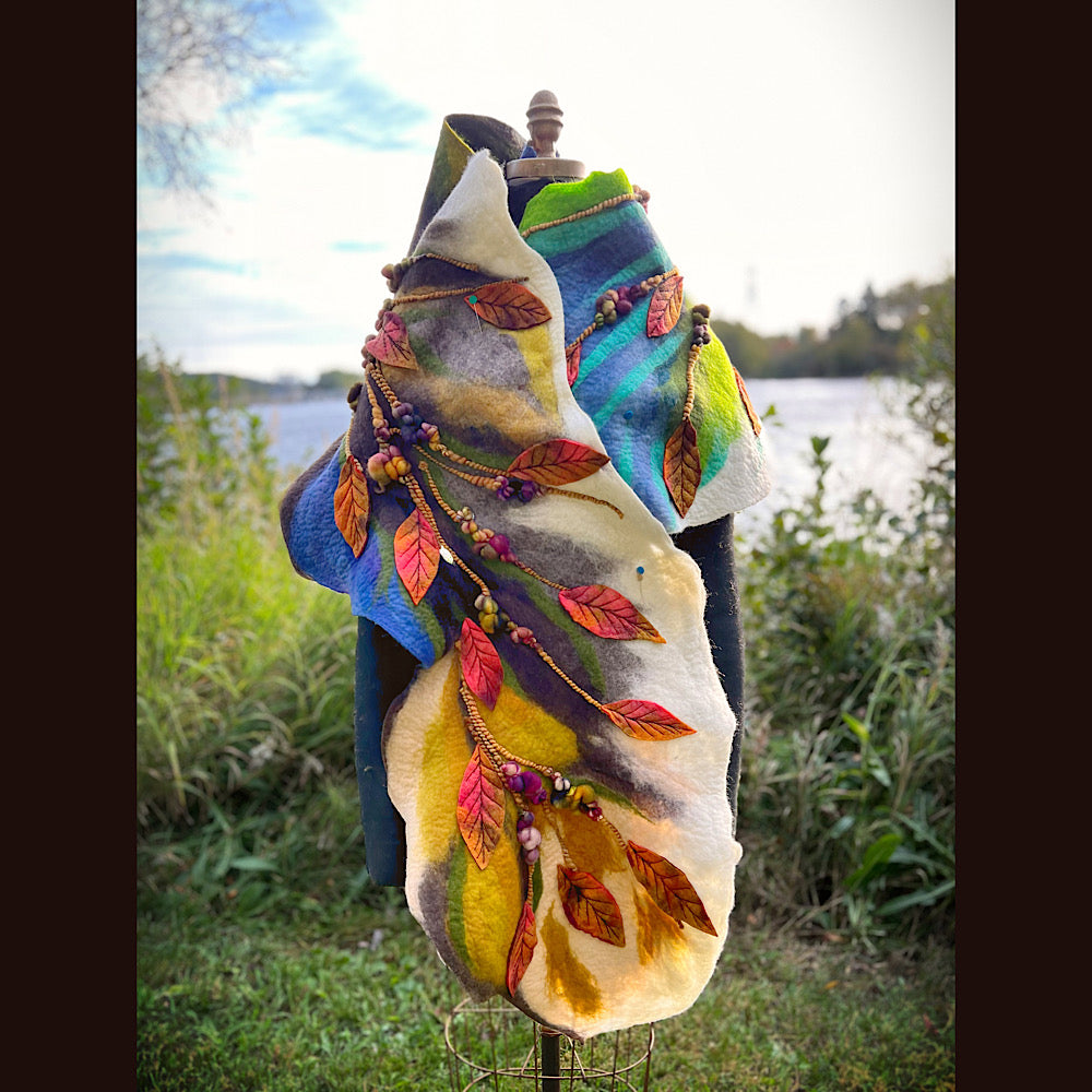 Felted Shawl 68” X 21”