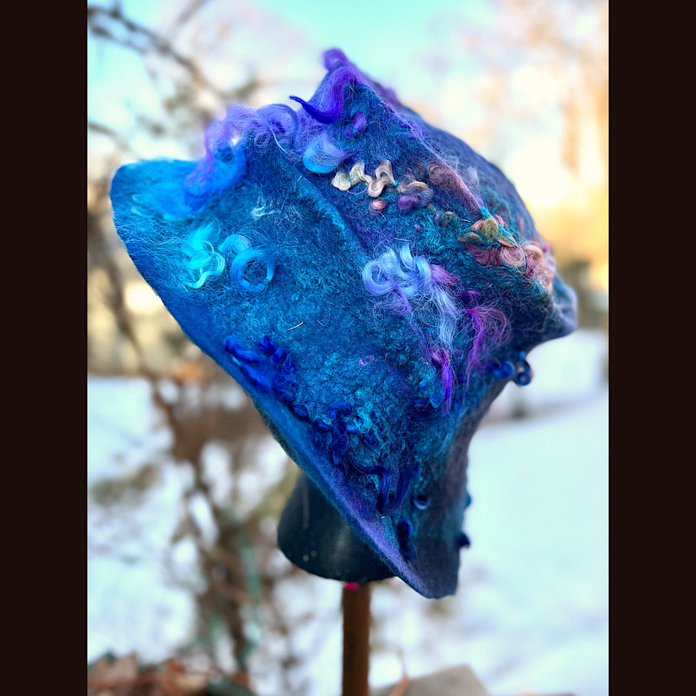 Felted bucket hat with 24” large