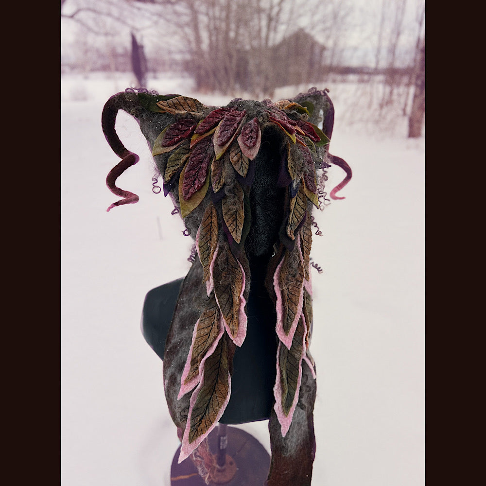 L’esprit des bois felted hood size 24” large