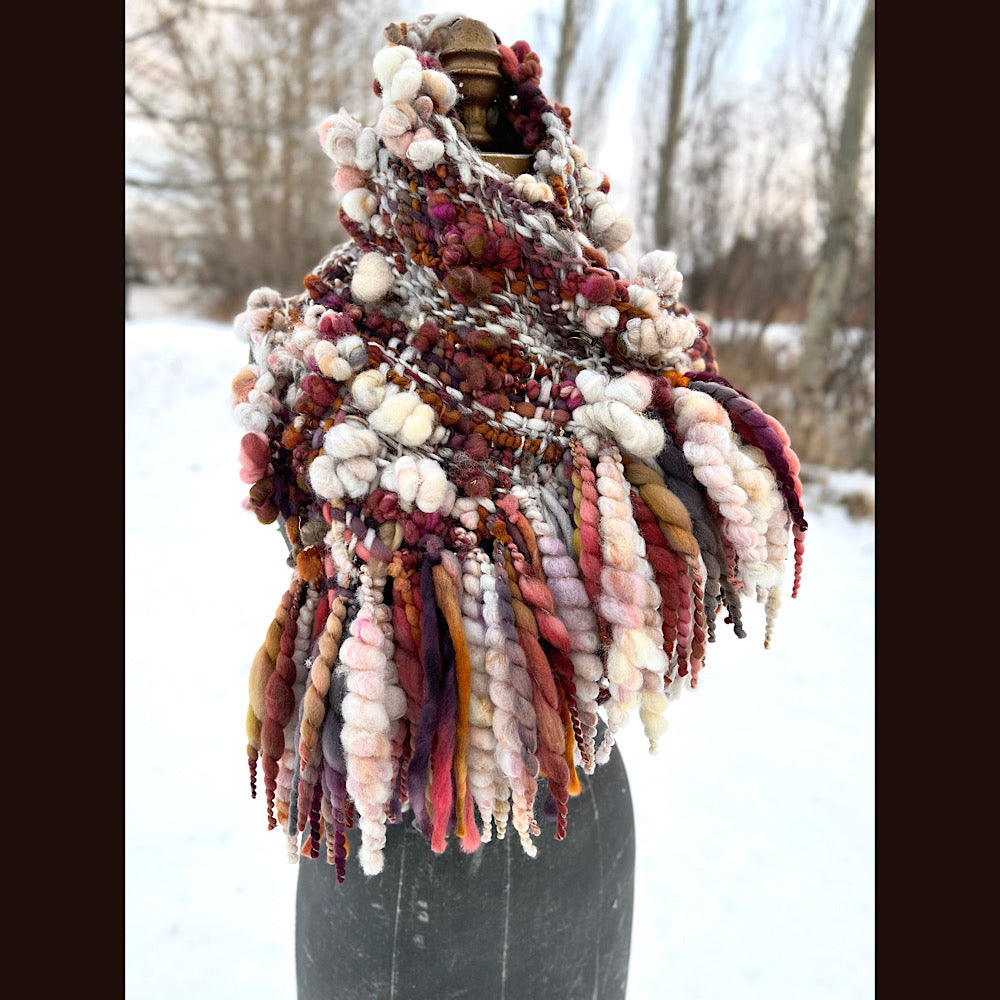 Sucre à la crème (cream and sugar) - Woven scarf- 66” X 10”