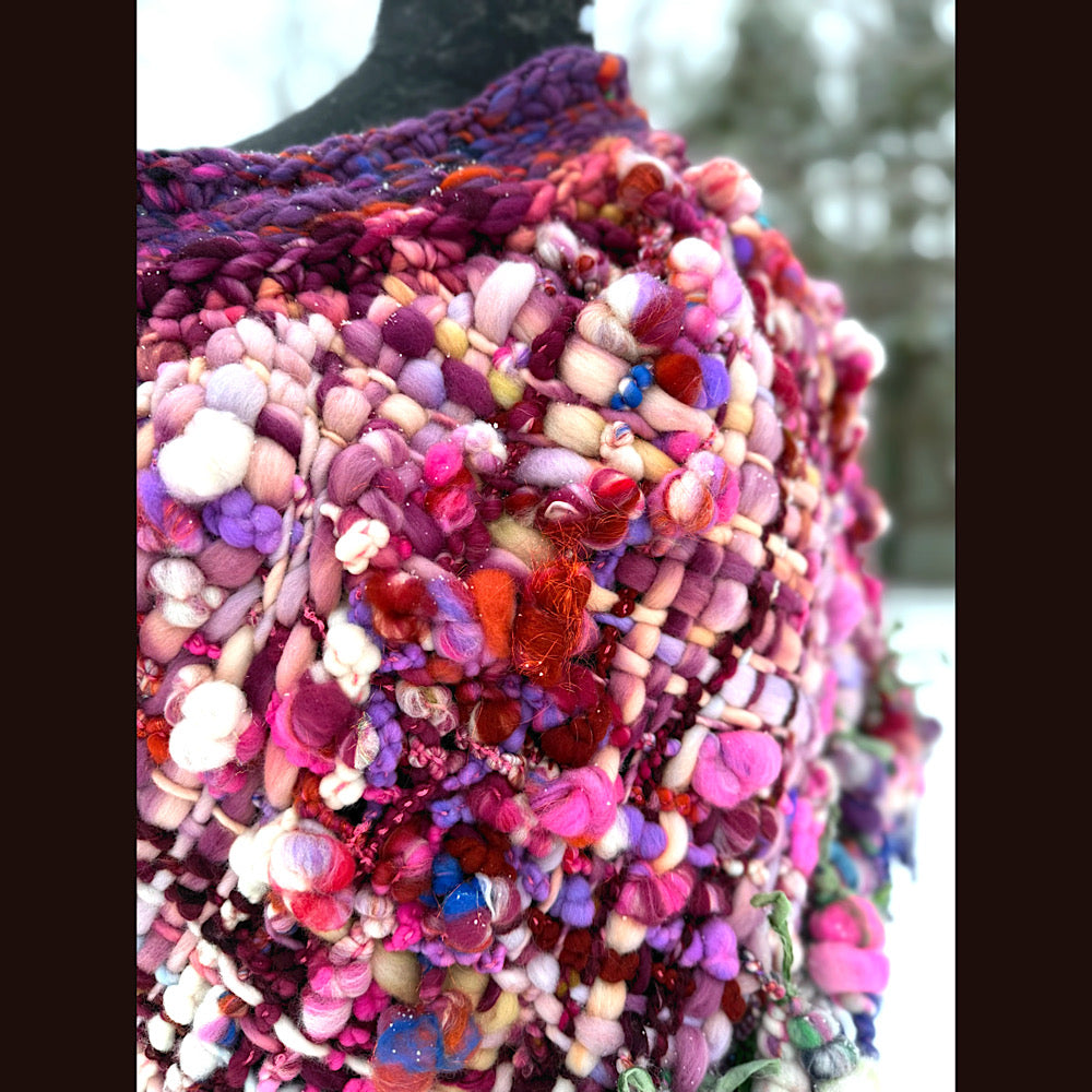 Handmade wool Woven Scarf shawlette 28” X  20” larger size