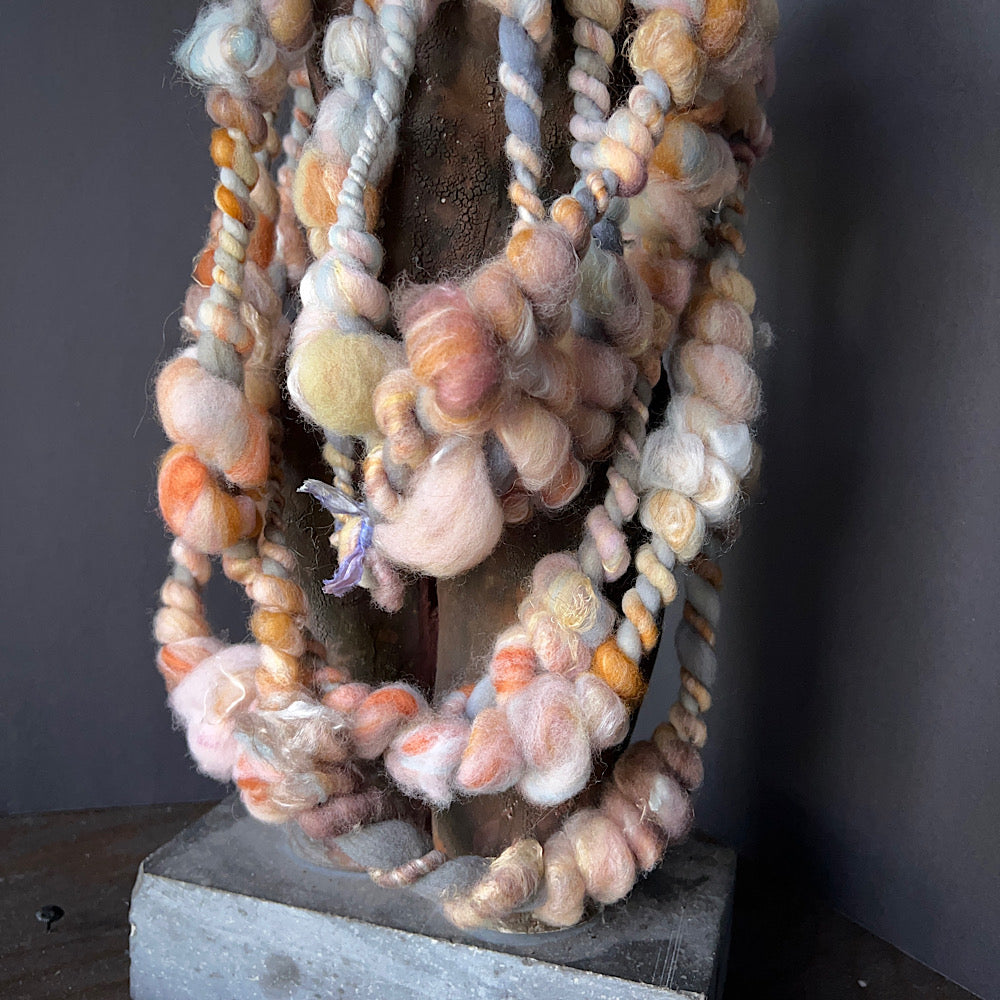 Jumbo spiral yarn for weaving