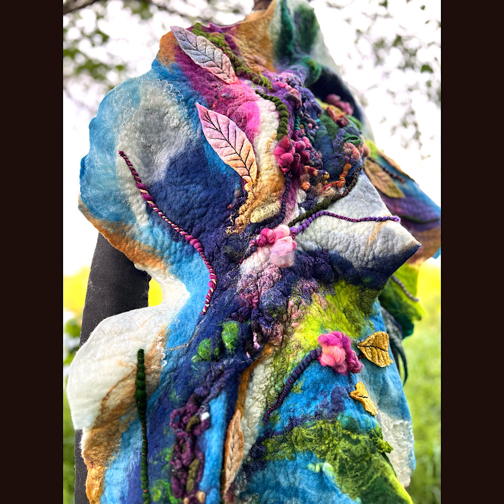 Felted Shawl 74”X 27”