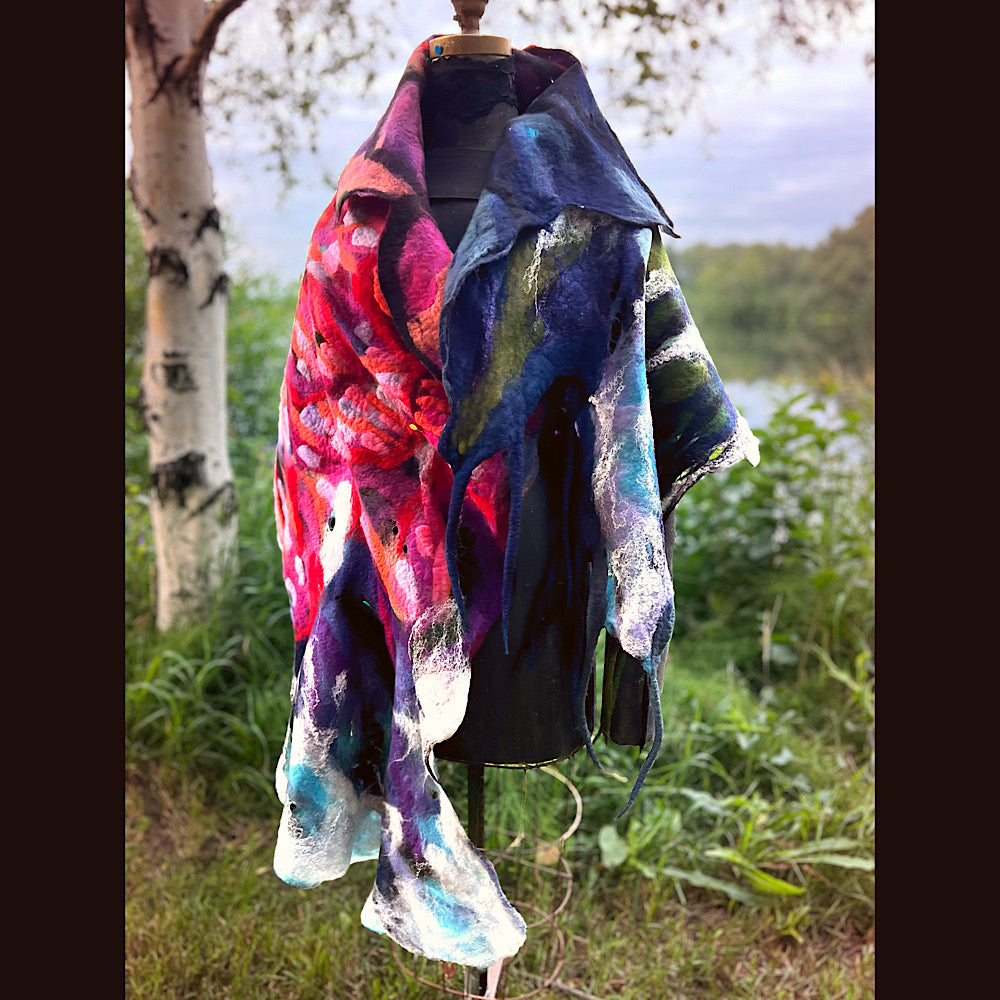 Felted Shawl 90” X 45”