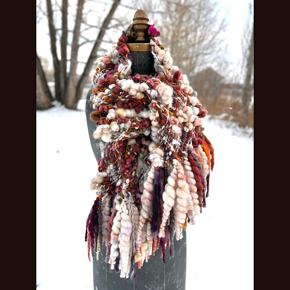 Sucre à la crème (cream and sugar) - Woven scarf- 66” X 10”