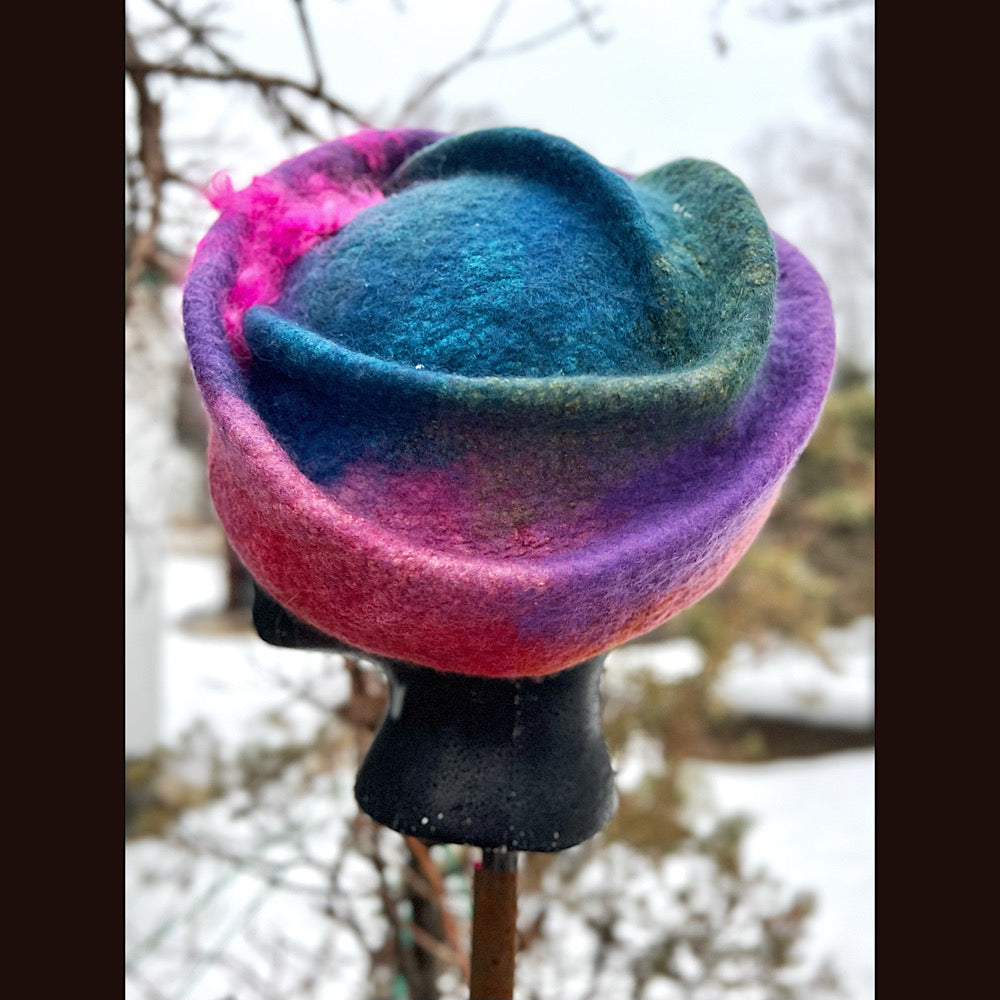 Felted top hat 23” 1/2 medium