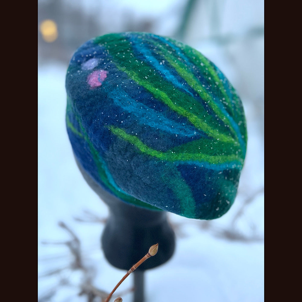 Felted beret small
