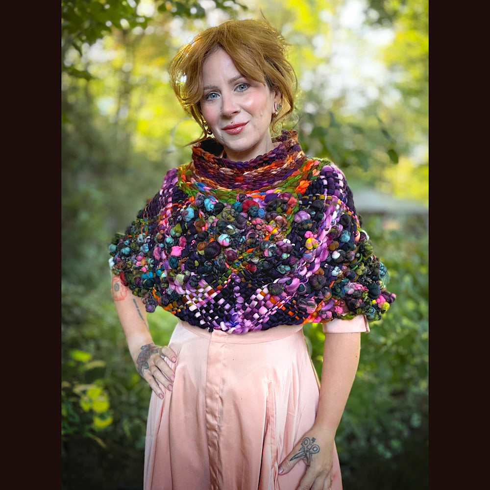 OOAK Hand woven wool handmade Scarf shawlette