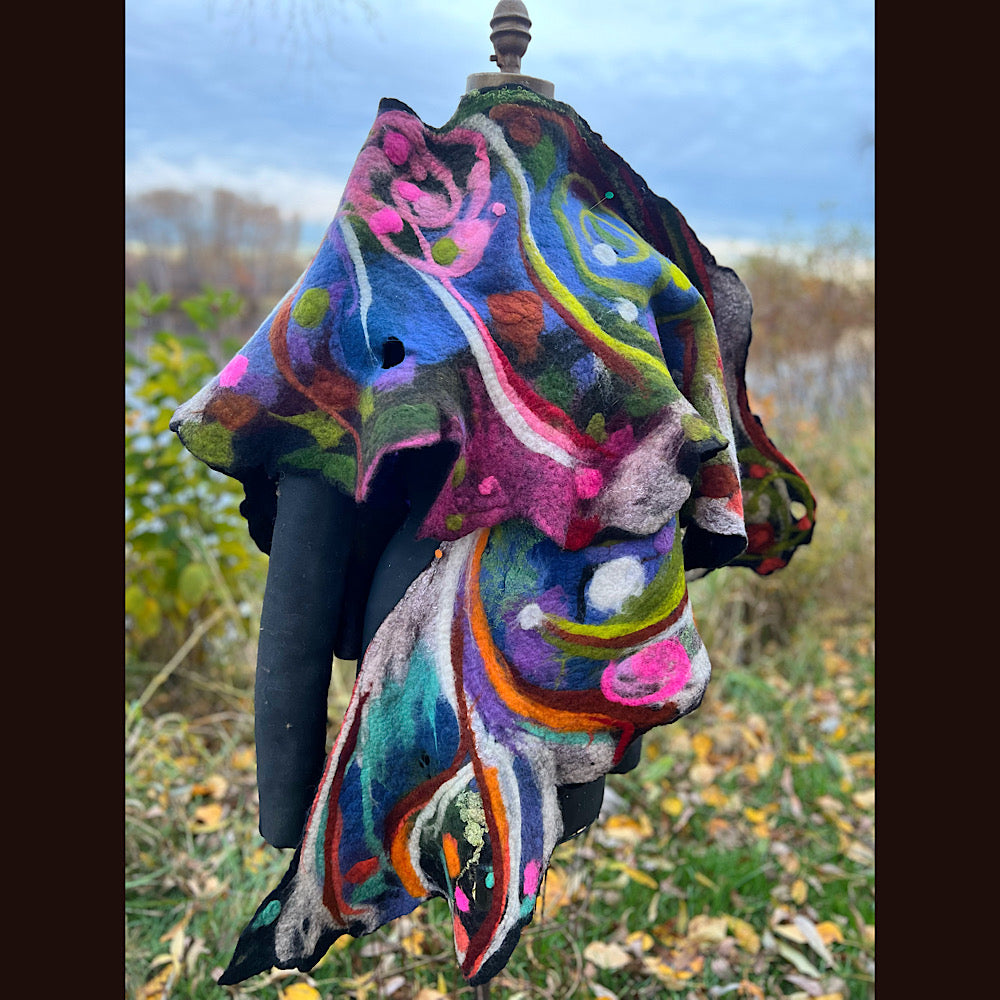 Felted Shawl 84” X 27”