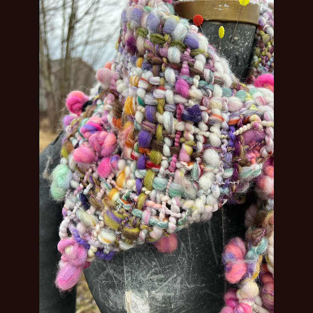 Spring Woven scarf 67” X 11”