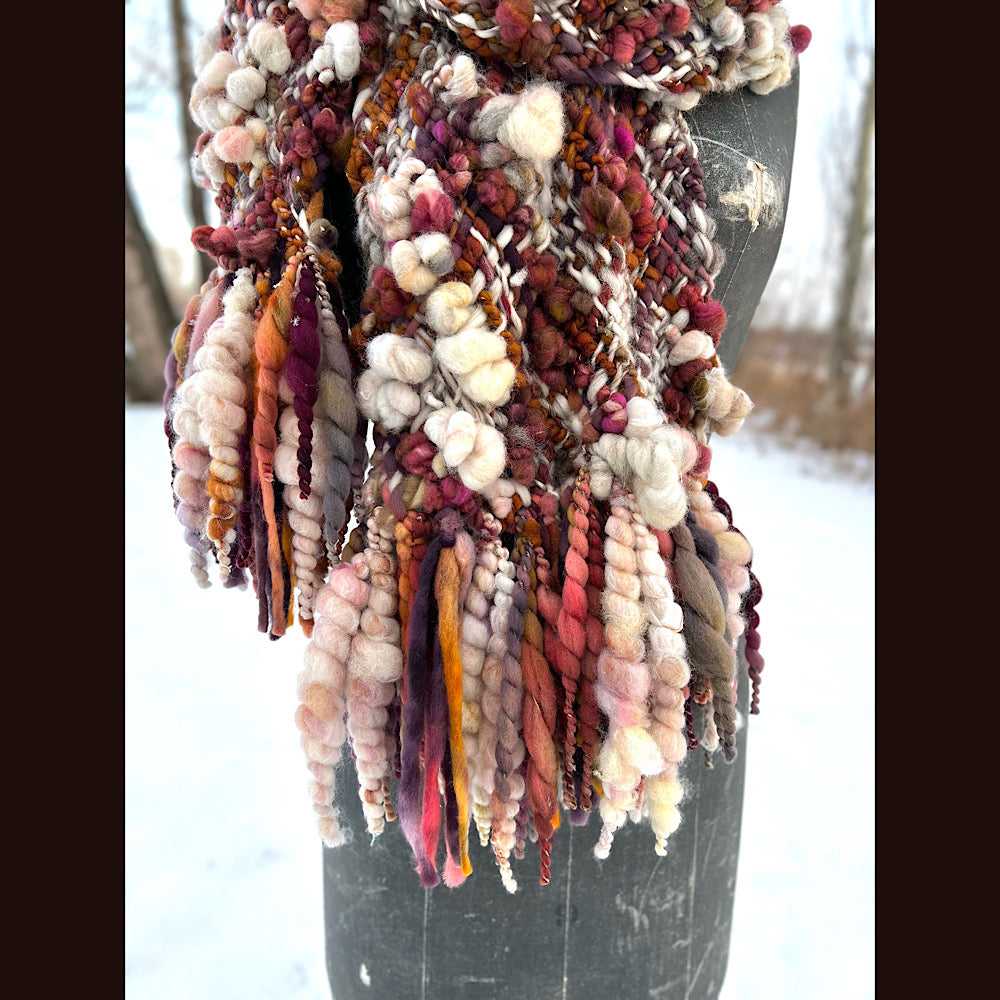 Sucre à la crème (cream and sugar) - Woven scarf- 66” X 10”