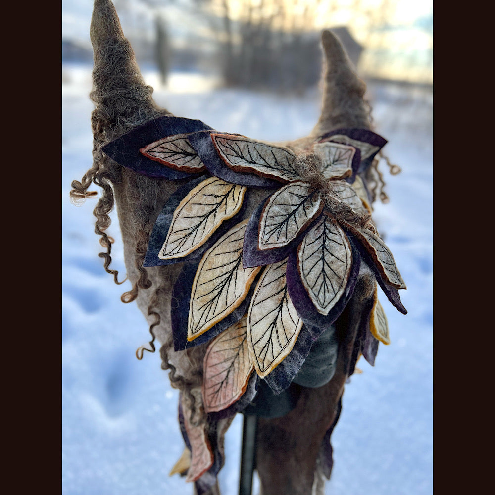 L’esprit des bois felted hood size 24” large