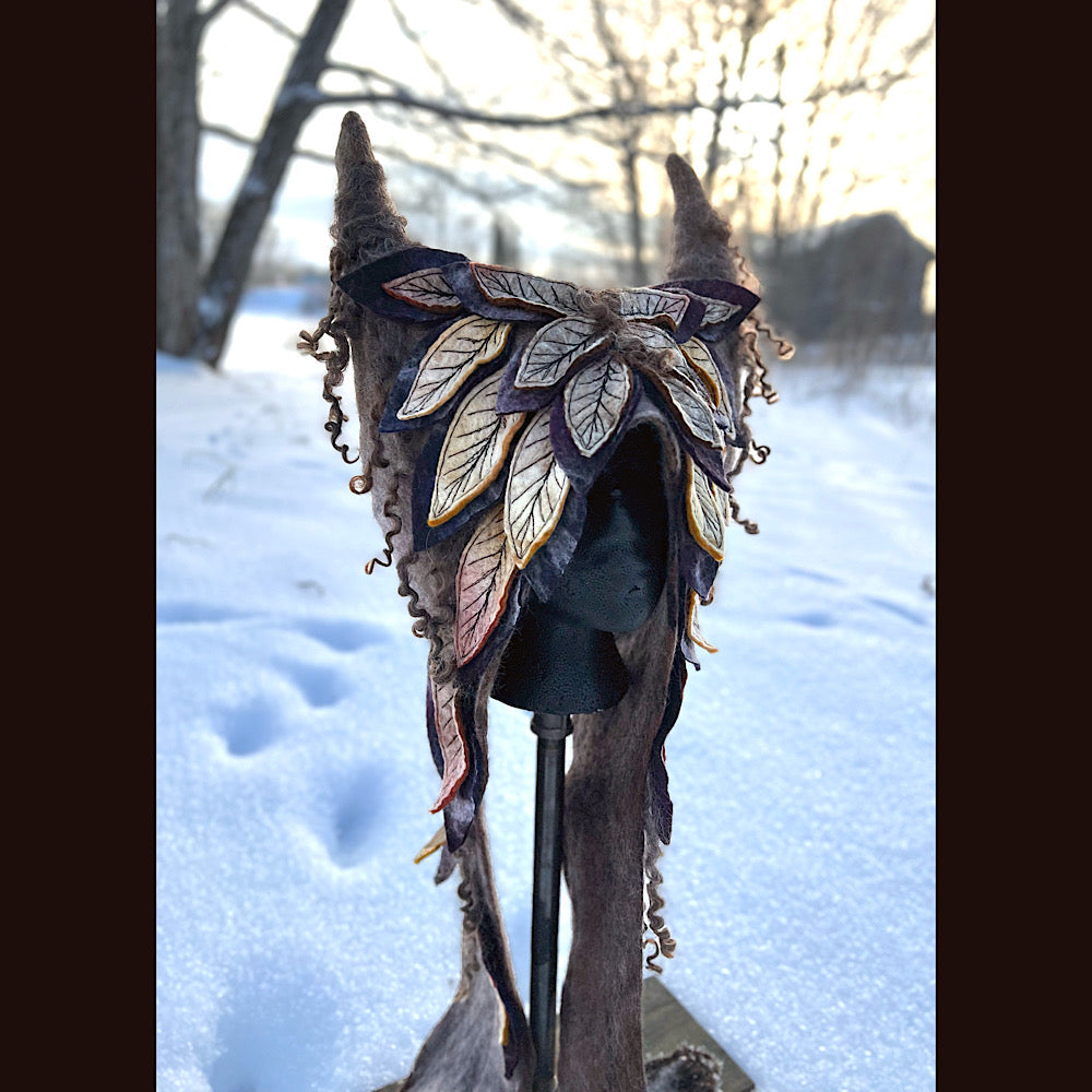 L’esprit des bois felted hood size 24” large