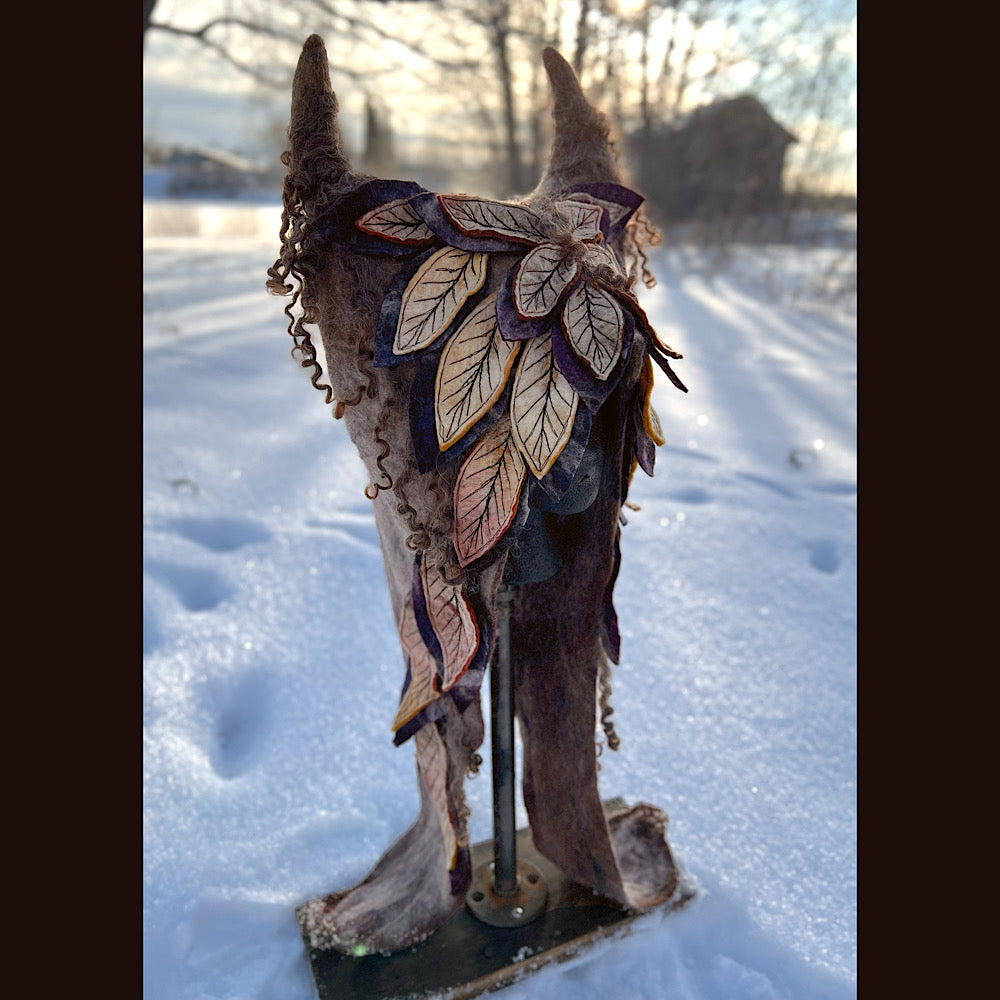 L’esprit des bois felted hood size 24” large