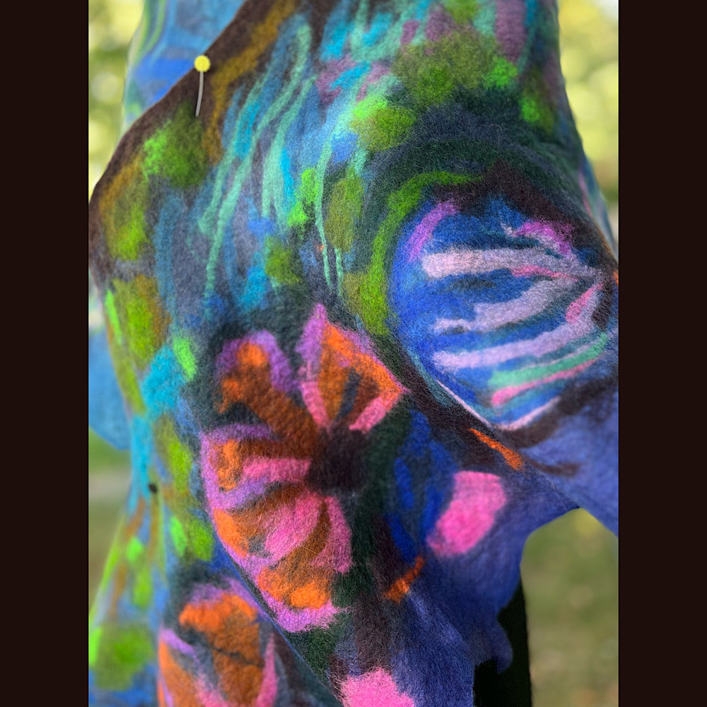 Felted Wool Scarf 70” X 23”