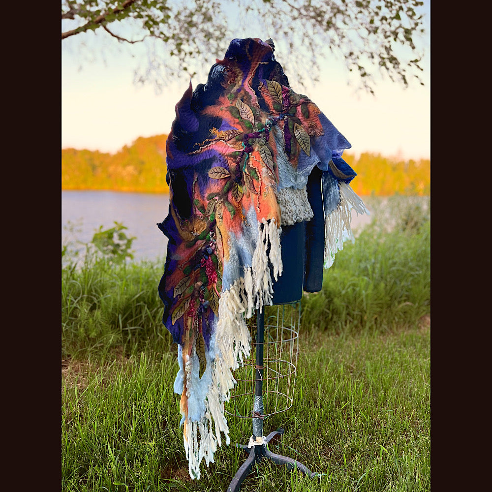 Felted Shawl 86” X 29”