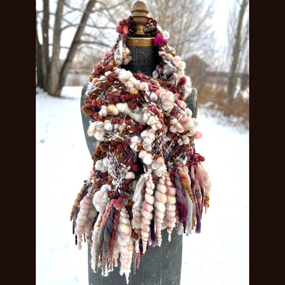 Sucre à la crème (cream and sugar) - Woven scarf- 66” X 10”