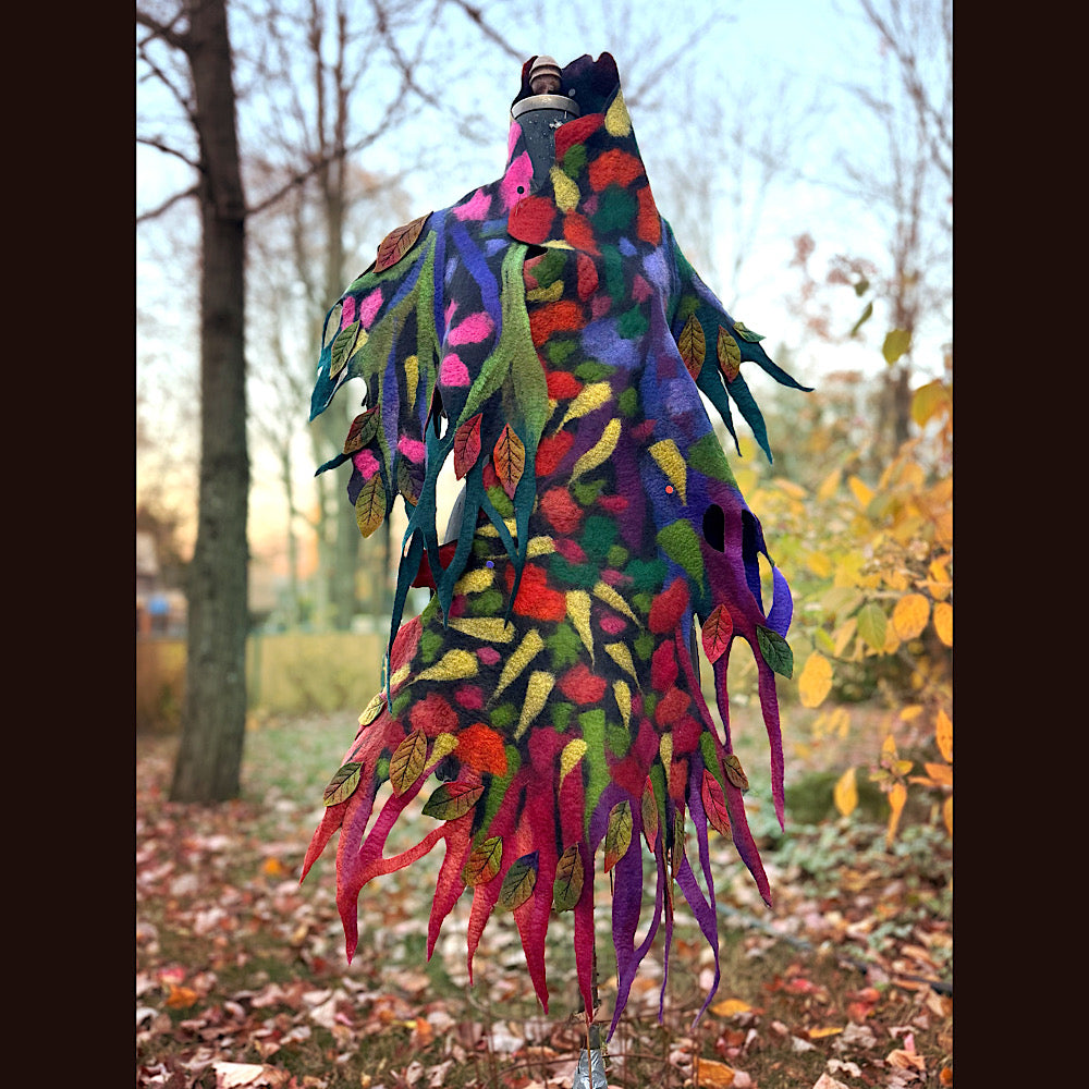 Handmade wool Felted Scarf 86 X 24”