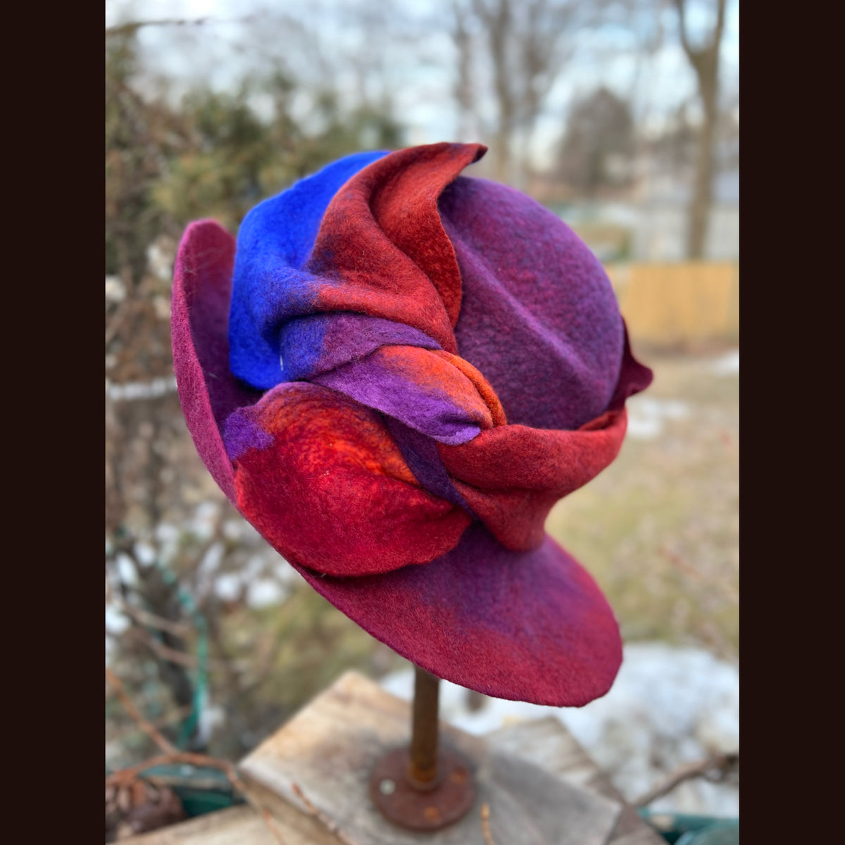 Felted hat with 24” large