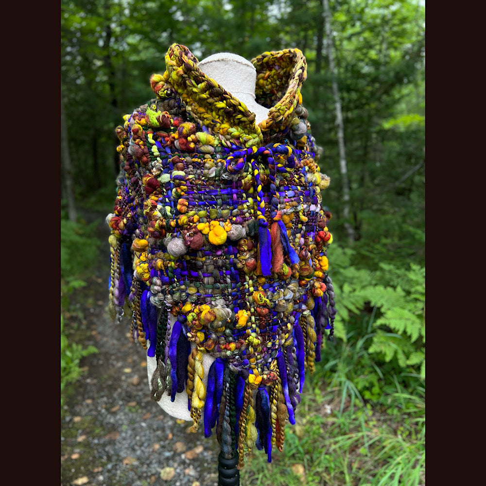 Woven capelet poncho size medium