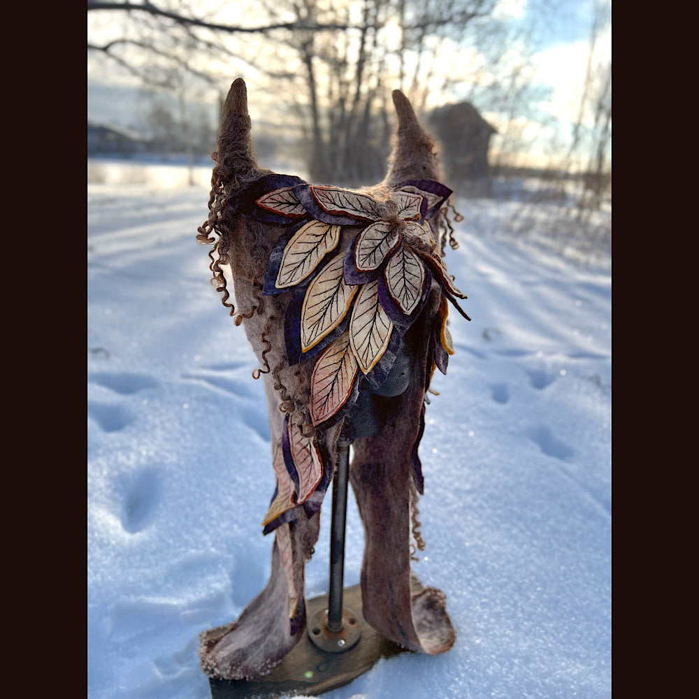 L’esprit des bois felted hood size 24” large