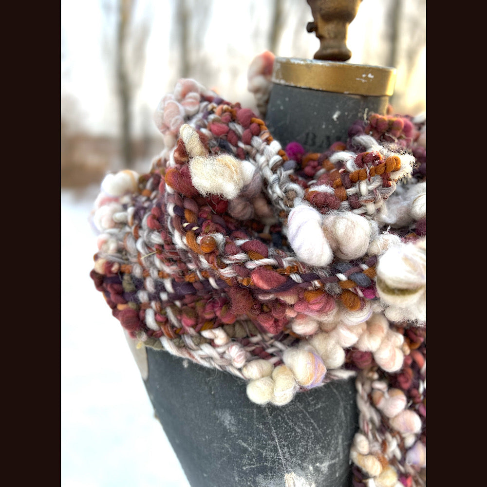 Sucre à la crème (cream and sugar) - Woven scarf- 66” X 10”