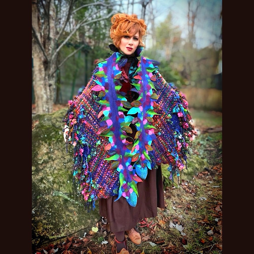 Handmade wool Felted Scarf 88”X 18”