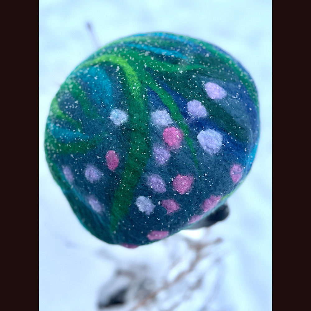 Felted beret small