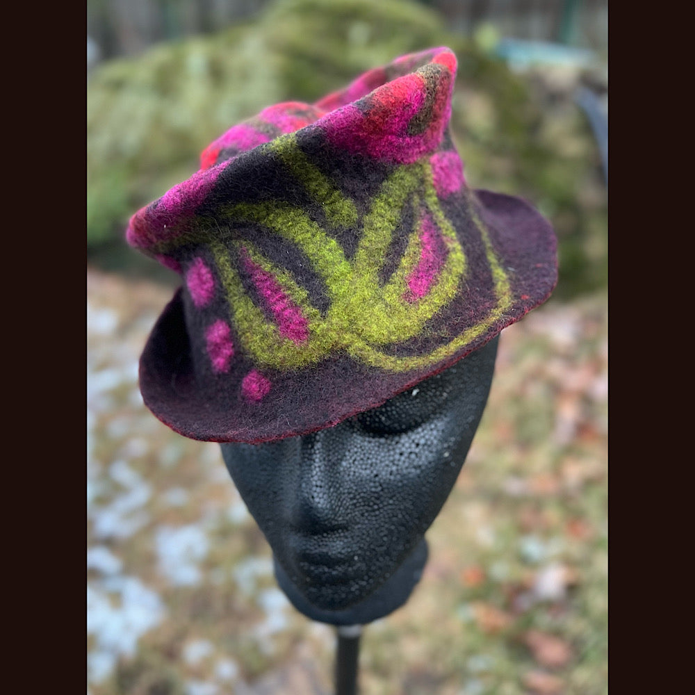Mini Felted top hat small medium