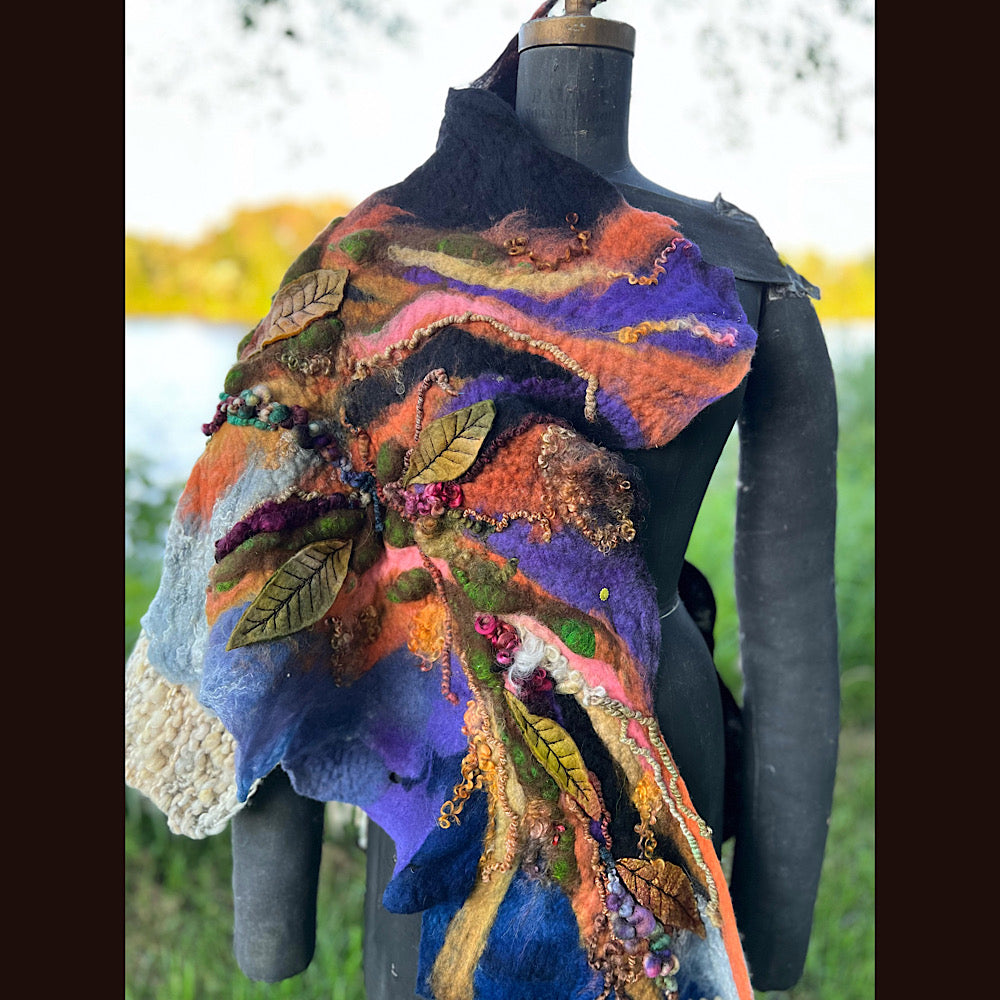Felted Shawl 86” X 29”