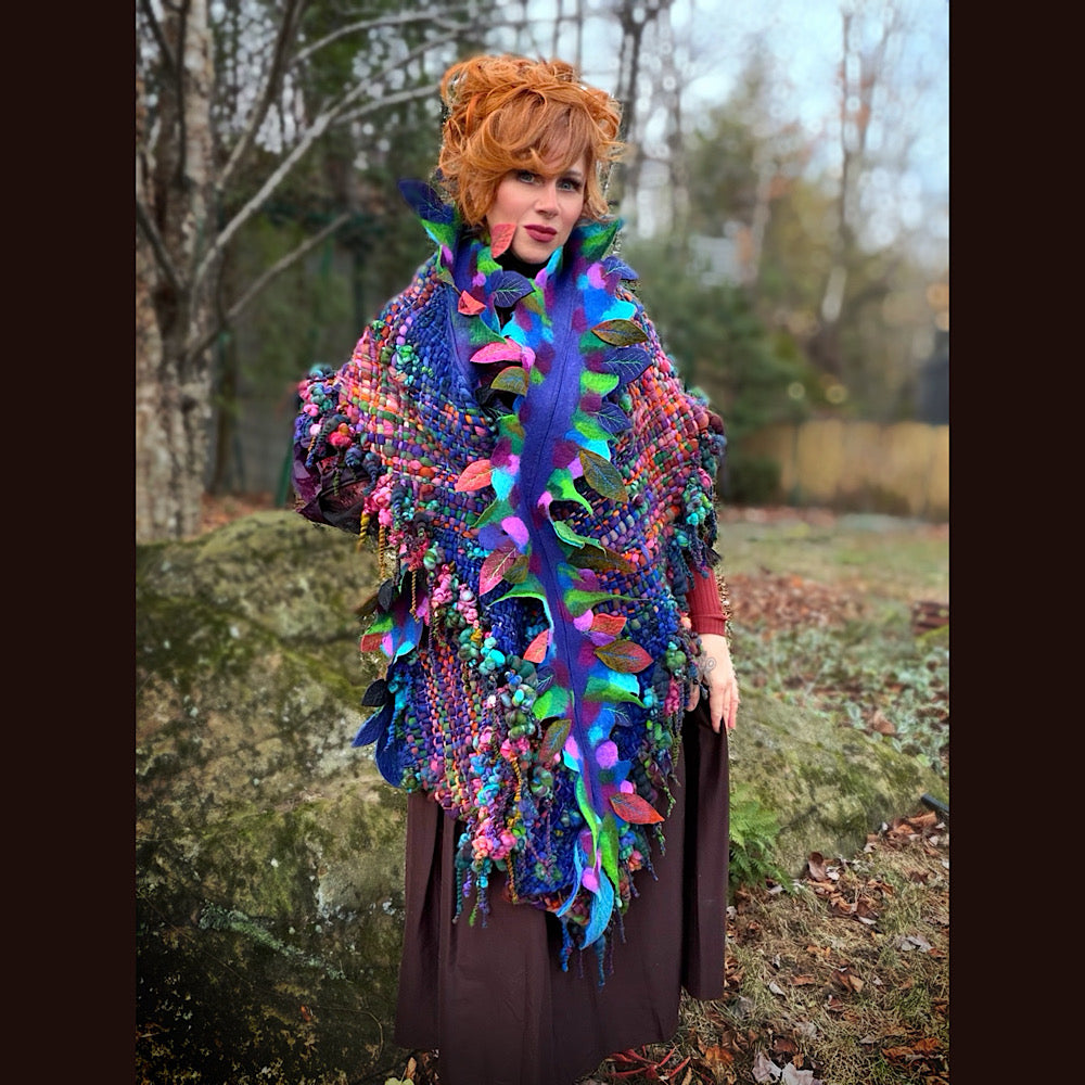 Handmade wool Felted Scarf 88”X 18”