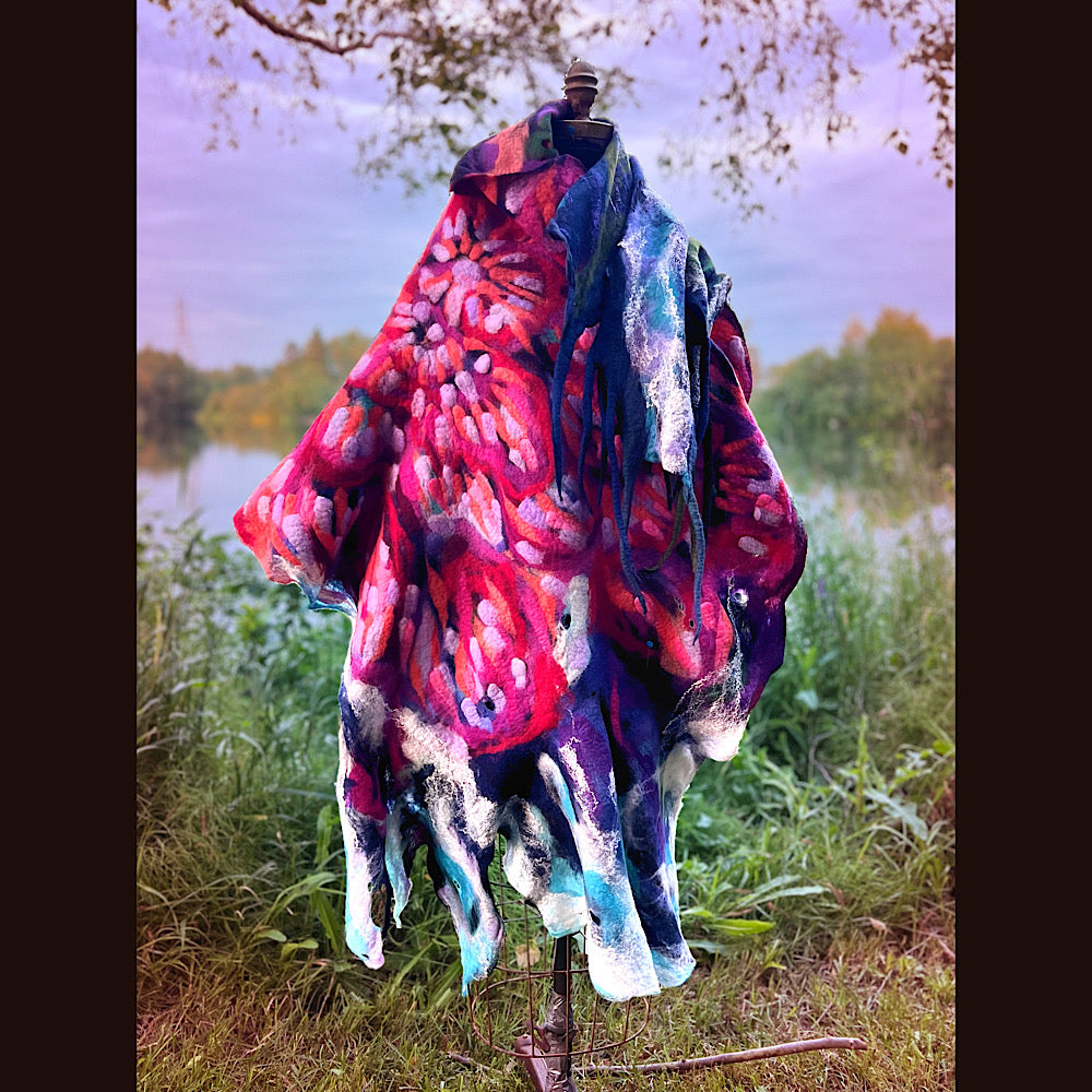 Felted Shawl 90” X 45”