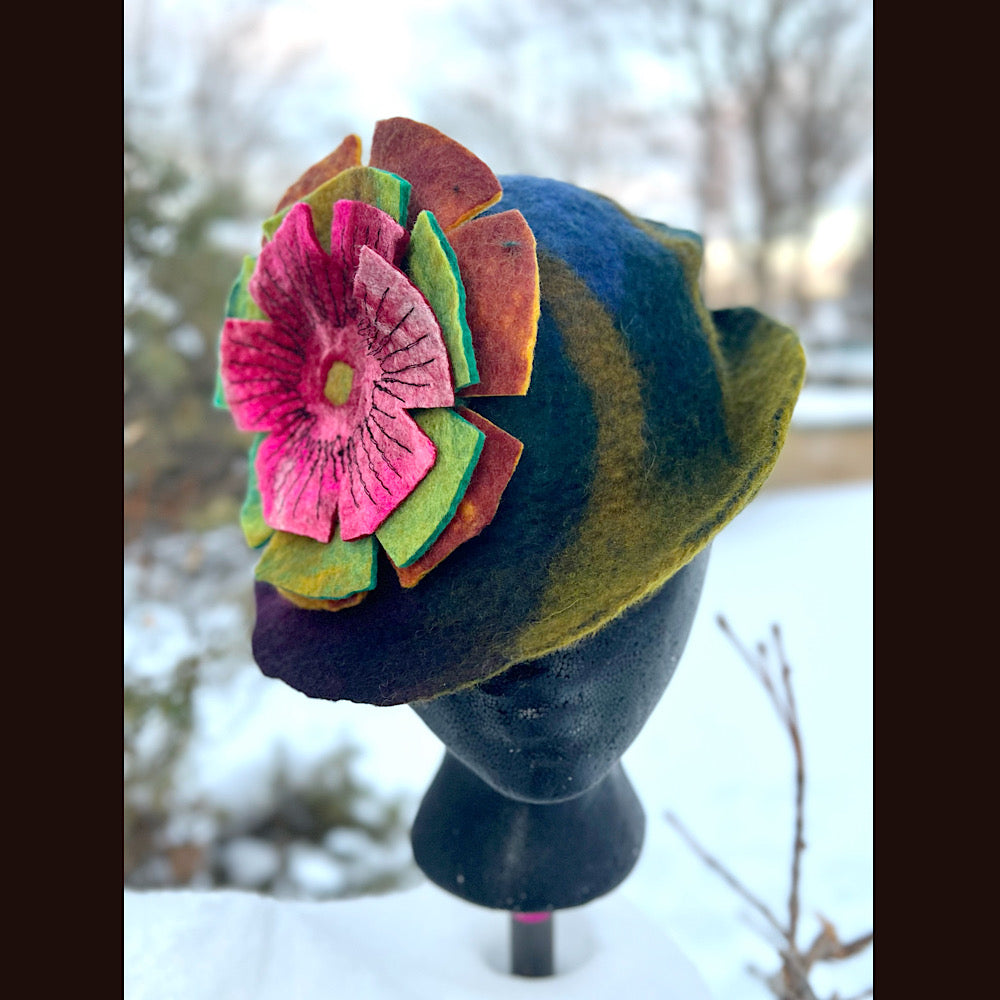 Mini Felted top hat small