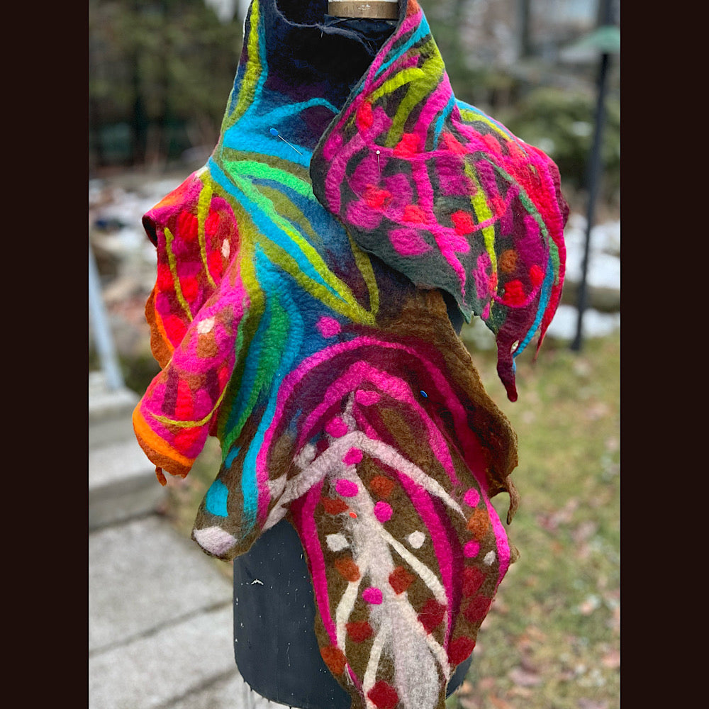 Felted Scarf 62” X 16”
