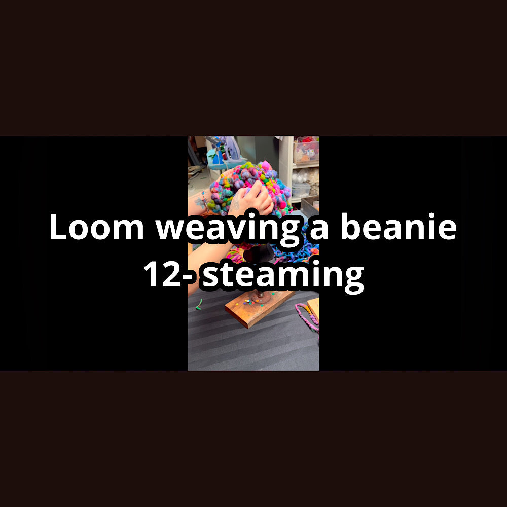 Loom weaving a beanie video class english with french subtitles
