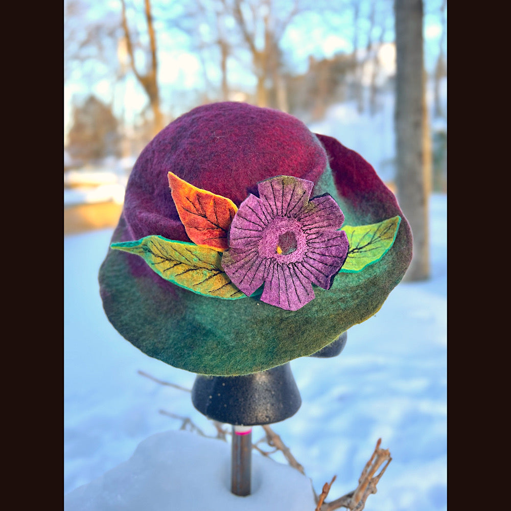 Mini Felted top hat small