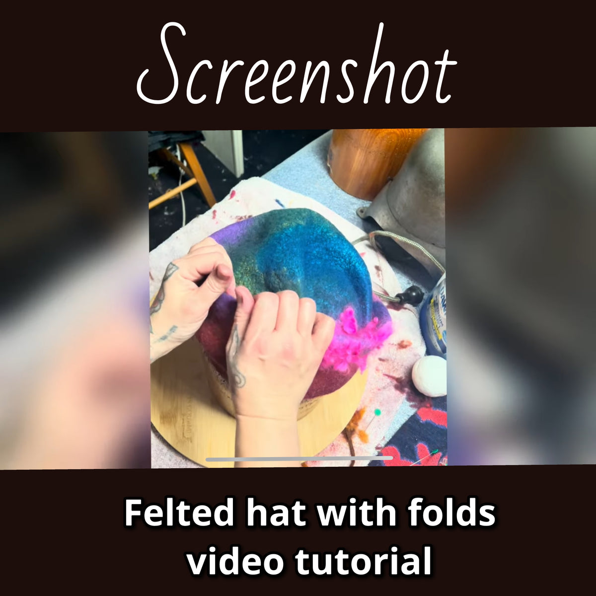 How to felt a hat with folds video tutorial