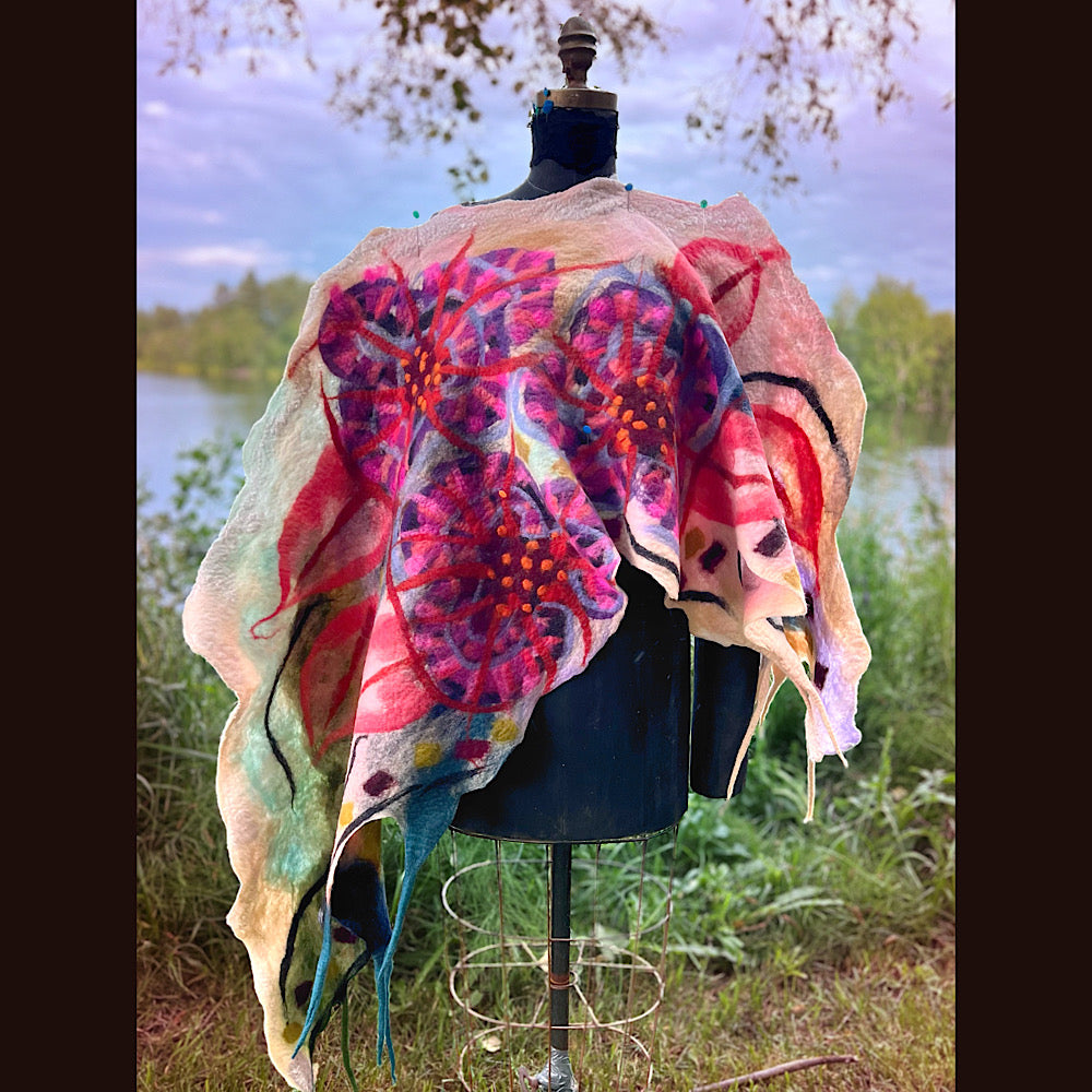 Felted Shawl 92” X 21”