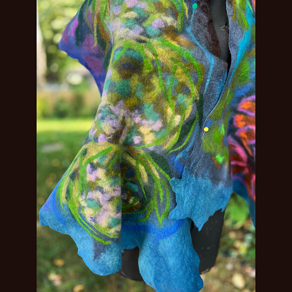 Felted Wool Scarf 70” X 23”