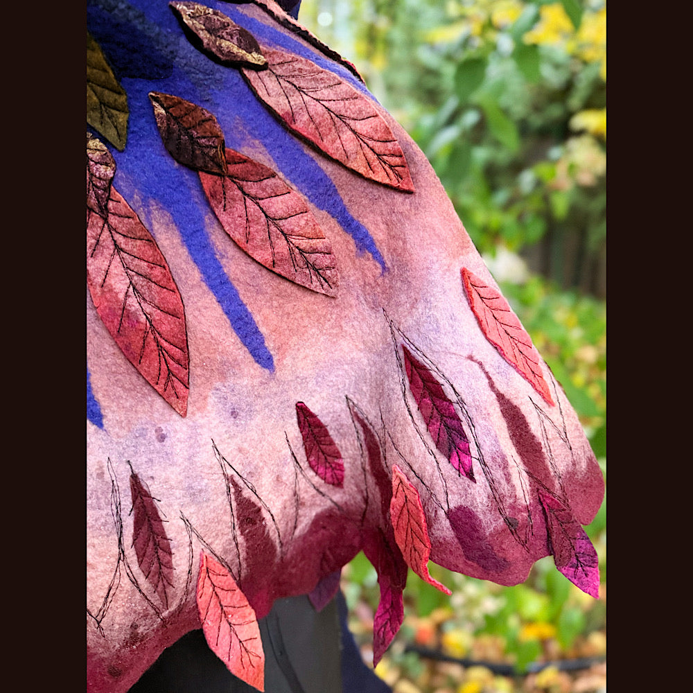 Handmade Felted Wool Scarf 80” X 29”