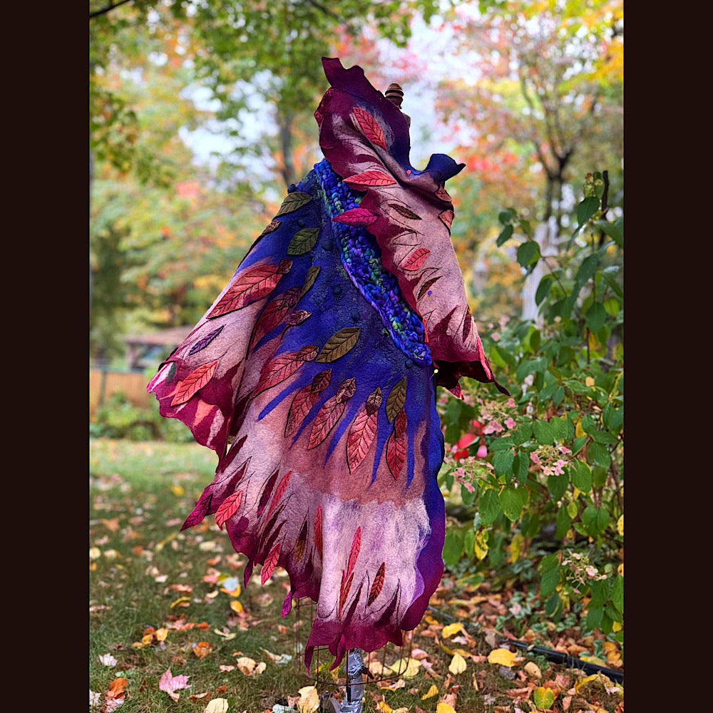 Handmade Felted Wool Scarf 80” X 29”