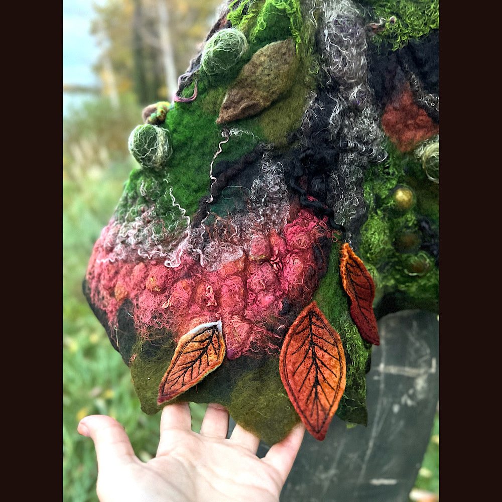 Reserved- Tundra felted shawl 78” X 22”- *this shawl has been extended *