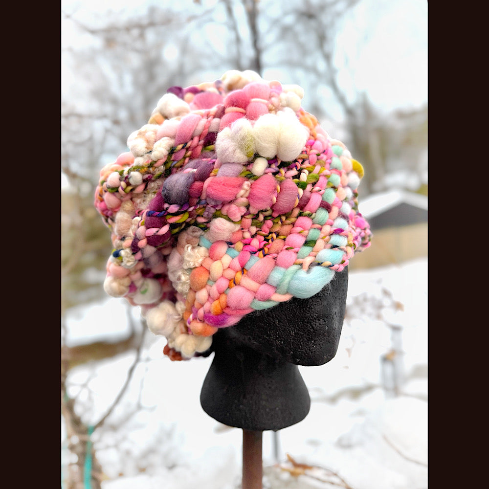 Handmade wool Woven hat 23” medium