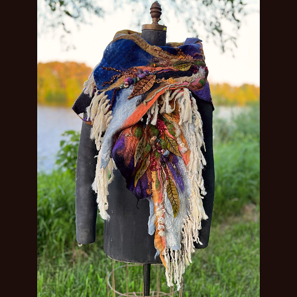 Felted Shawl 86” X 29”