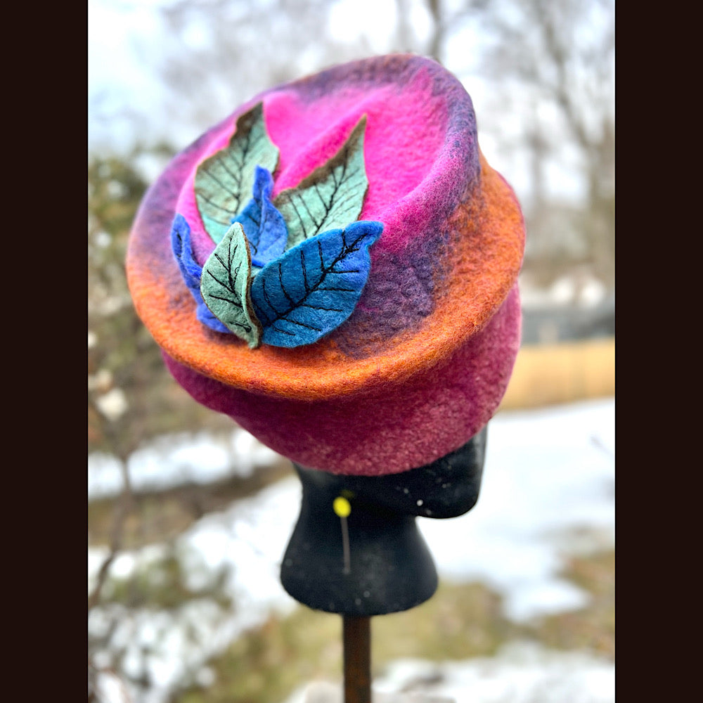 Felted top hat 23” 1/2 medium