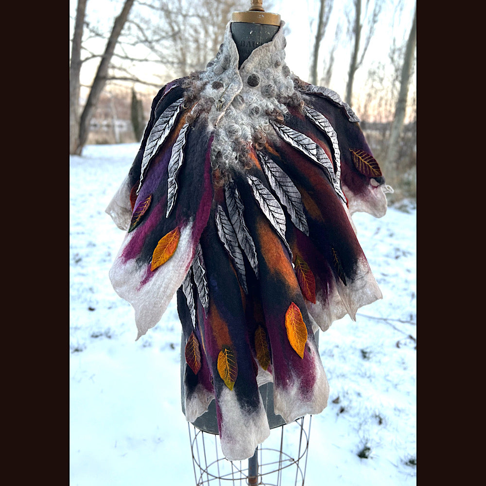 Première neige felted scarf 63” X 20”